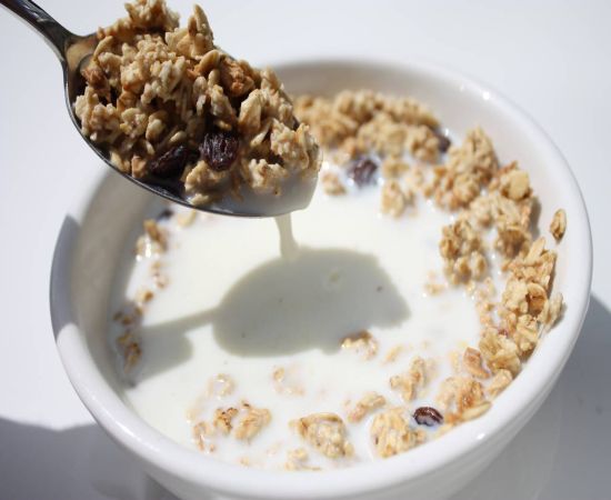 cereals like oatmeal is a great option.