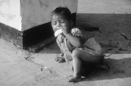child eating dropped food 4767