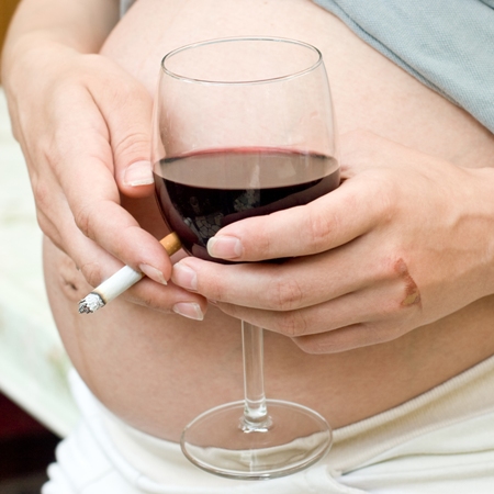 Smoking or using drugs during pregnency