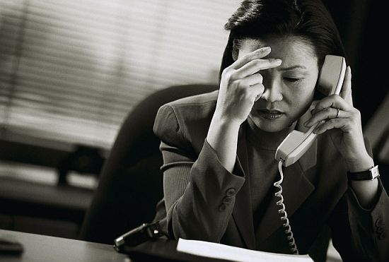 woman with stress